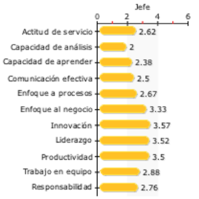 Gráfica radar evaluación 360